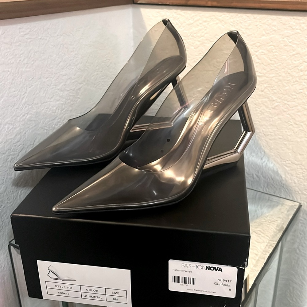 Fashion Nova "NOVALUXE" Chrome Wedge